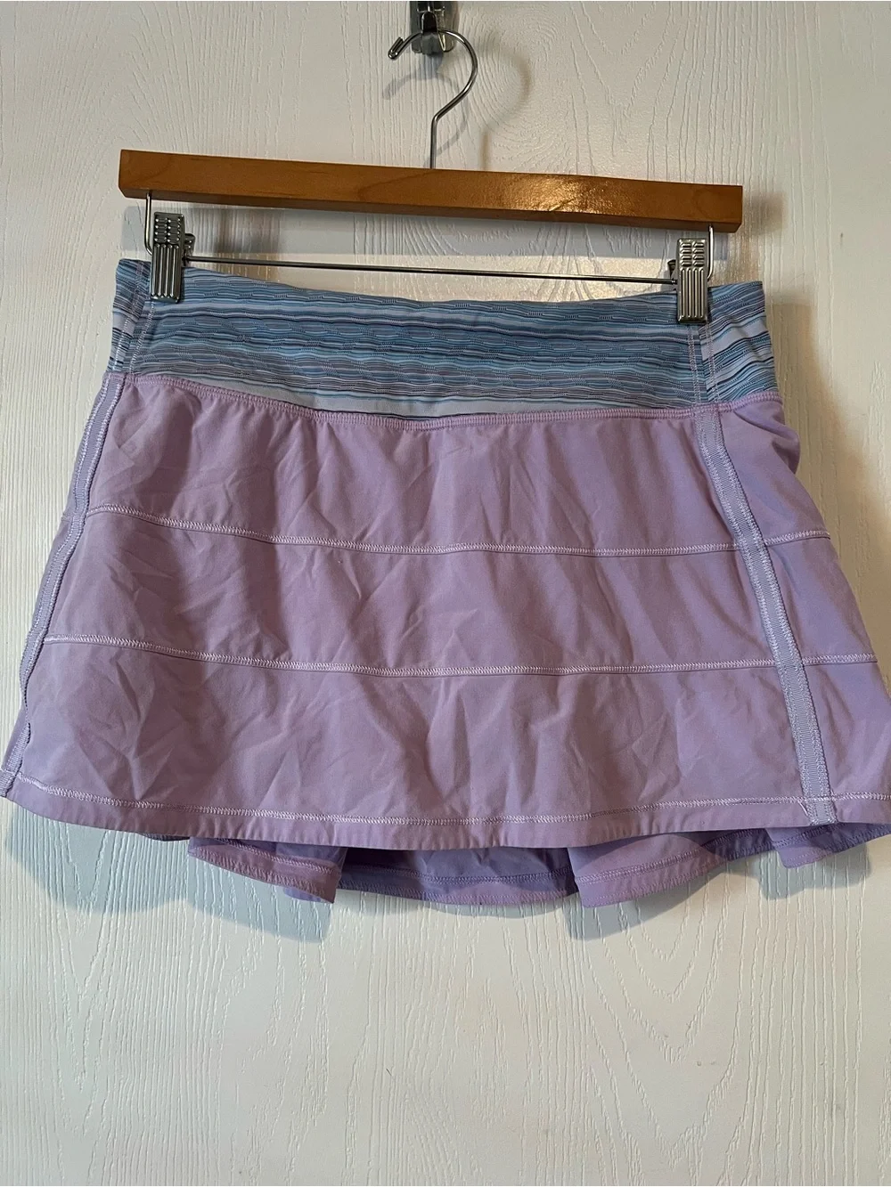 Lululemon Pace Rival Skirt II Lilac wave Twist Caspian Blue Pickleball Women 6